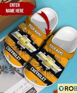 Personalized Chevrolet Black Yellow Crocs