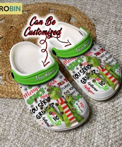 Personalized Christmas Classic Clogs Merry Grinchmas Crocband Crocs