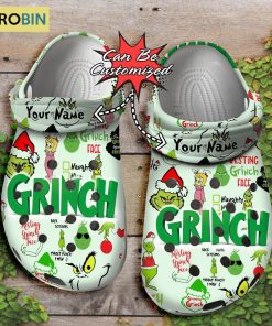 Personalized Christmas Grinch Classic Clogs Classic Personalized Classic Clogs Shoes