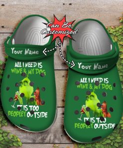 Personalized Grinch And Dog Classic Clogs Classic Crocs Shoes