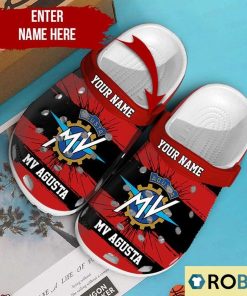 Personalized MV Gusta Red Black Crocs