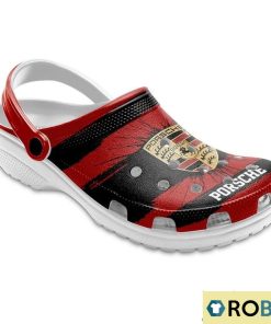 Personalized Porsche Black Red Crocs
