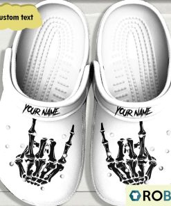 Personalized Trick or Treat Halloween White Classic Clogs