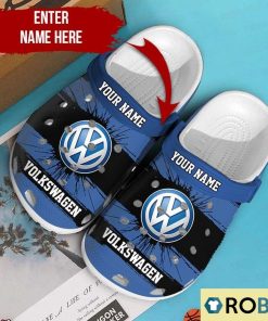 Personalized Volkswagen Black Blue Crocs