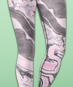 Pink Marble Yoga Leggings