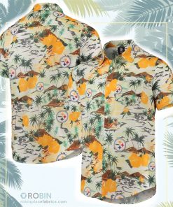 Pittsburgh Steelers Paradise Floral Button-Up Shirt Pittsburgh Steelers Paradise Floral Button-Up Shirt