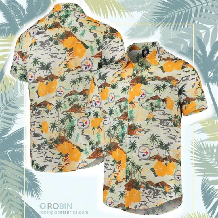 Pittsburgh Steelers Paradise Floral Button-Up Shirt