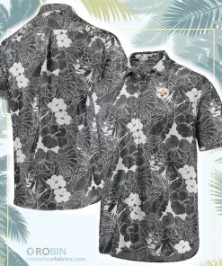 Pittsburgh Steelers Tommy Bahama Coconut Point Playa Floral Button-Up Shirt
