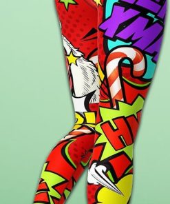 Pop Art Santa Christmas Yoga Leggings