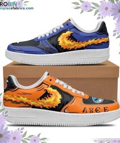 portgas ace and sabo air sneakers custom mera mera one piece anime shoes 1 di3uv