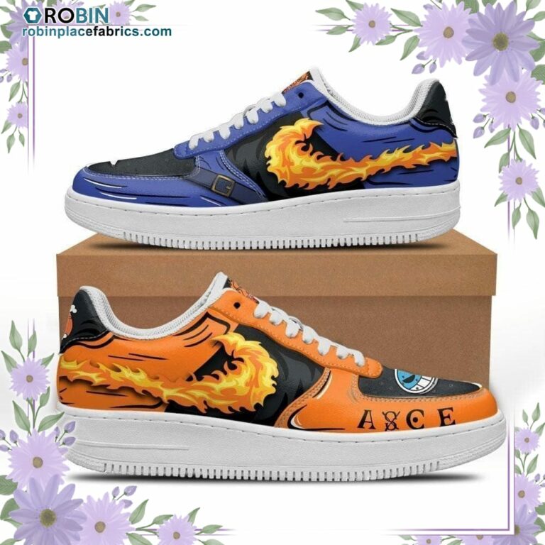 Portgas Ace And Sabo Air Sneakers Custom Mera Mera One Piece Anime Shoes