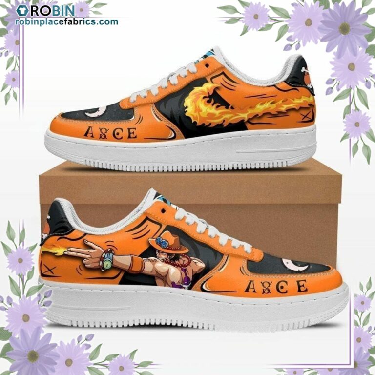 Portgas D Ace Air Sneakers Custom Fire Anime One Piece Shoes
