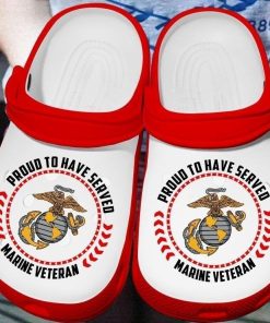 Proud To Have Served Marine Veteran Unisex Crocs