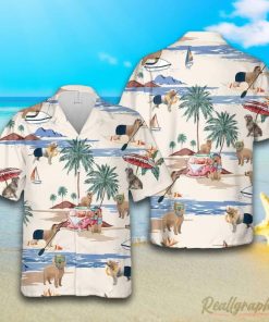 Pyrenean Shepherd Summer Beach Hawaiian Shirt, Short Sleeve Button Up Shirt