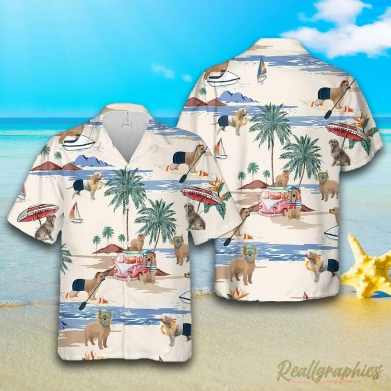 Pyrenean Shepherd Summer Beach Hawaiian Shirt, Short Sleeve Button Up Shirt
