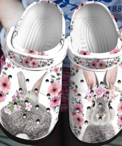 Rabbit Flower Unisex Crocs