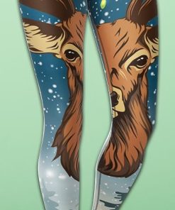 Reindeer Christmas Yoga Leggings