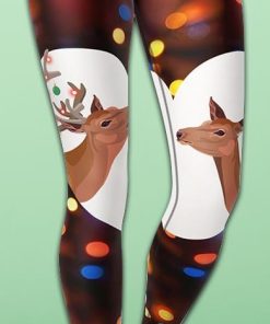 Reindeers in Love Christmas Yoga Leggings