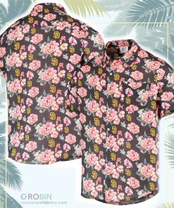 San Diego Padres Floral Linen Button-Up Shirt San Diego Padres Floral Linen Button-Up Shirt
