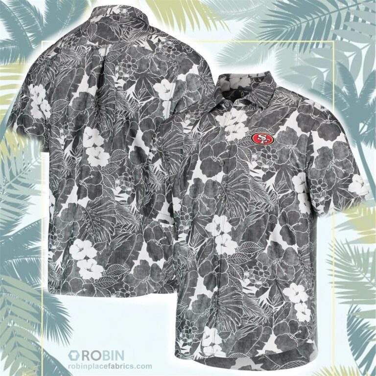 San Francisco 49ers Tommy Bahama Coconut Point Playa Floral Button-Up Shirt