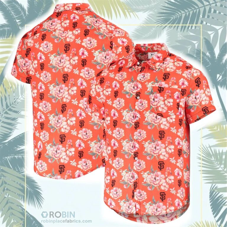 San Francisco Giants Floral Linen Button-Up Shirt