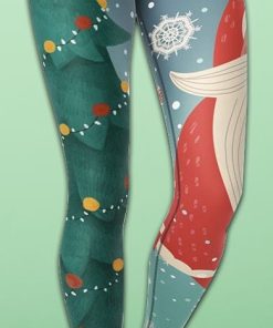 Santa Christmas Tree Yoga Leggings