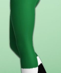 Santa’s Simple Outfit Green Yoga Leggings