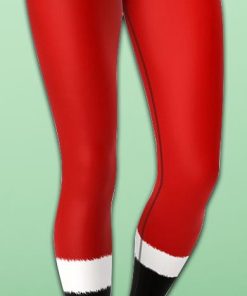 Santa's Simple Outfit Red Yoga Leggings