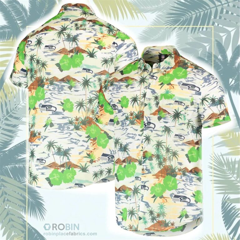 Seattle Seahawks Paradise Floral Button-Up Shirt