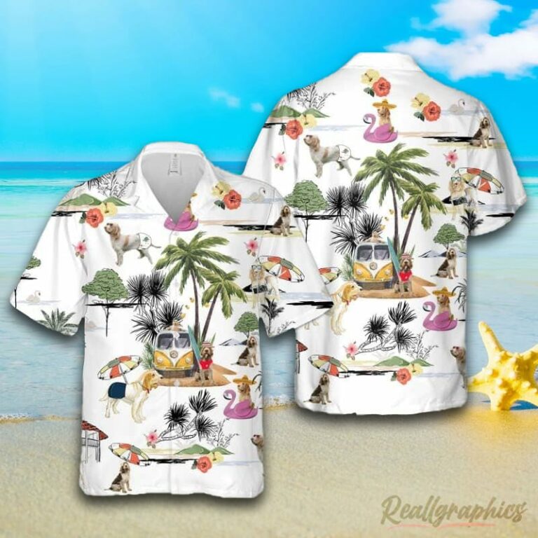 Spinone Italiano Beach Hawaiian Shirt, Short Sleeve Button Up Shirt