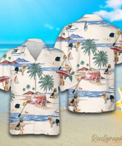 Spinone Italiano Summer Beach Hawaiian Shirt, Short Sleeve Button Up Shirt