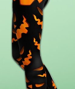 Spooky Pumpkin Halloween Yoga Leggings