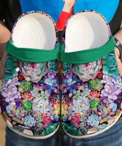 Succulent Flower Crocs – Classic Clog