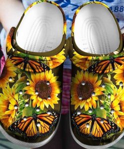 Sunflower Cute Butterfly  Crocs – Classic Clog
