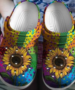 Sunflower Hippie Colorful 5  Crocs – Classic Clog