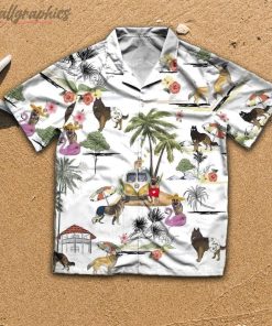 Tervuren Beach Hawaiian Shirt, Short Sleeve Button Up Shirt