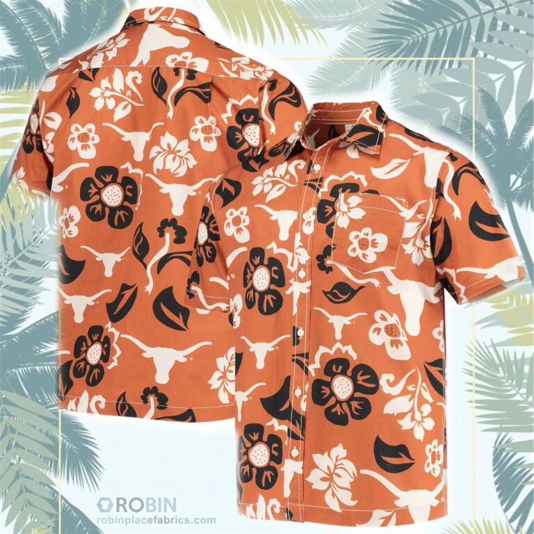 Texas Longhorns Floral Button-Up Shirt