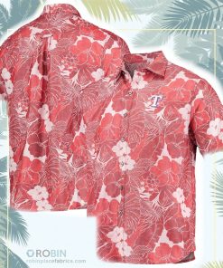 Texas Rangers Tommy Bahama Coconut Point Playa Floral Button-Up Shirt