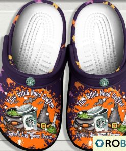 The Witch Need Coffee Starbucks Hocus Pocus Halloween Classic Clogs