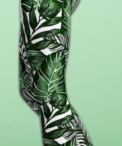 Tropical Green Yoga Leggings