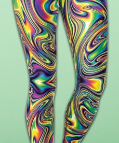 Vibrant Psychedelic Yoga Leggings