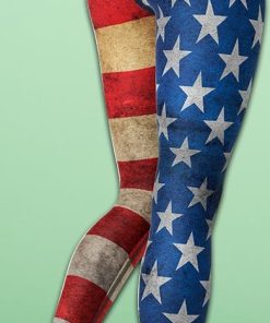 Vintage American Flag Yoga Leggings