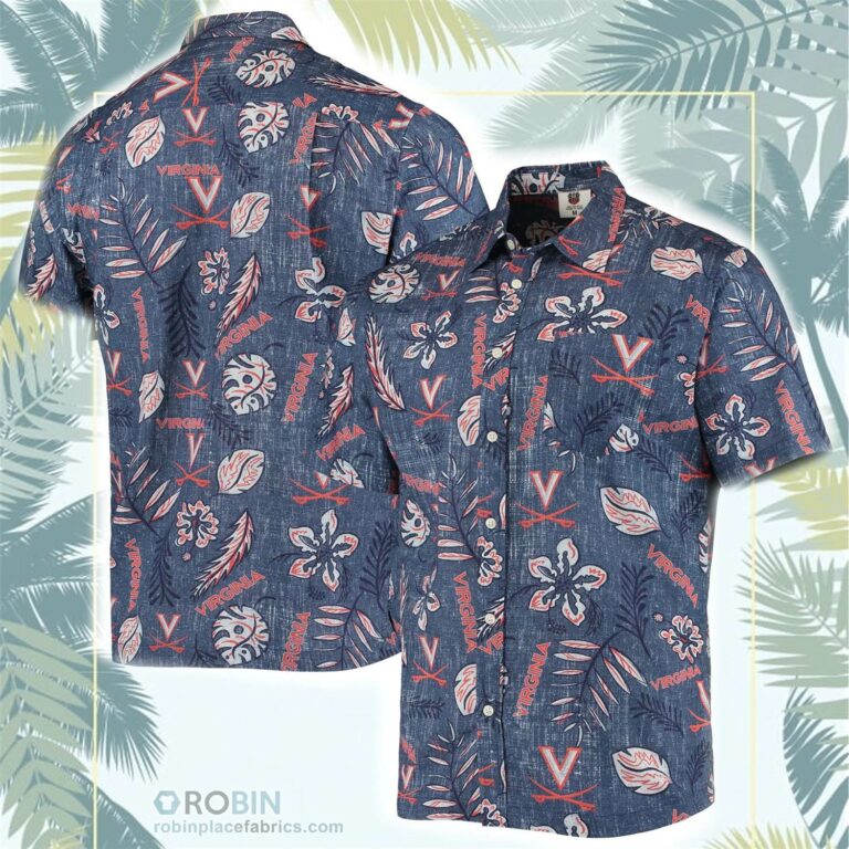 Virginia Cavaliers Vintage Floral Button-Up Shirt