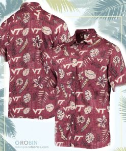 Virginia Tech Hokies Vintage Floral Button-Up Shirt