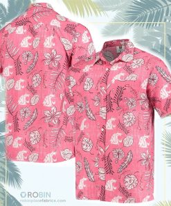 Washington State Cougars Vintage Floral Button-Up Shirt
