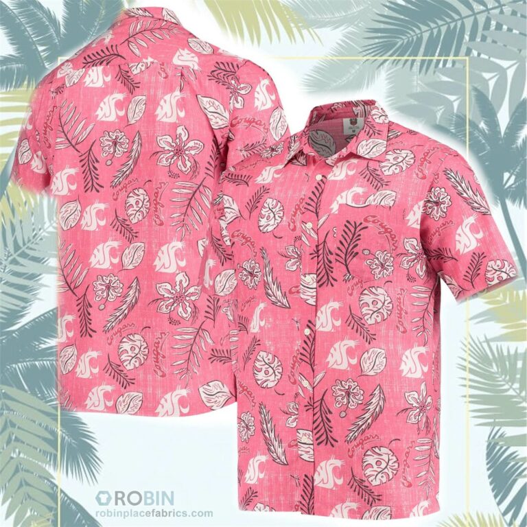 Washington State Cougars Vintage Floral Button-Up Shirt