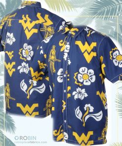 West Virginia Mountaineers Floral Button-Up Shirt
