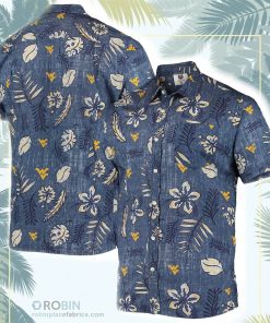 West Virginia Mountaineers Vintage Floral Button-Up Shirt