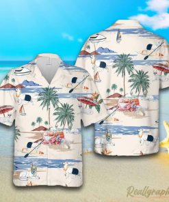 White Shepherd Summer Beach Hawaiian Shirt White Shepherd Summer Beach Hawaiian Shirt