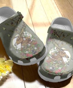 Wild Deer With Fish Flower Crocs – Classic Clog
